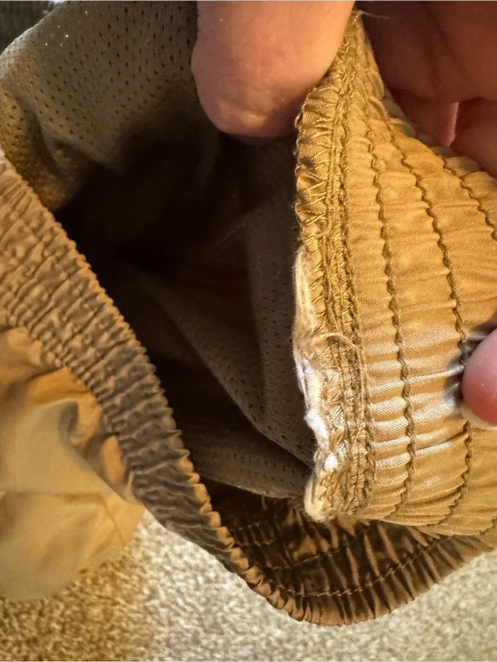 Nike khaki performance material perforated mesh joggers 3T Toddler boys